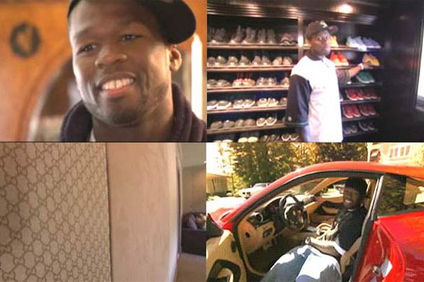 According to a 2007 episode of MTV Cribs, 50 Cent has one room done up in Gucci monogram